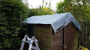 heat bonded felt for leaking shed roof