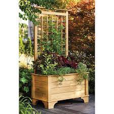 Garden Planter Box And Trellis