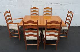 When you order a custom hard maple table top you'll get beautiful solid wood. Hard Rock Maple Retractable Dining Table With 6 Chairs By Whitney 7424 Ebay