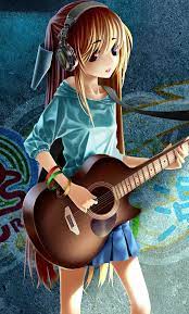 1280x2120 Anime Girl Guitar Grafitti 4k ...