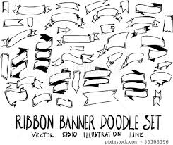 ribbon banner doodle ilration