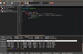 geany dark editor in ubuntu configure