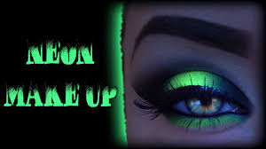 neon smoky eyes cyber rave make up