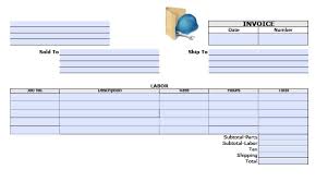 Free General Labor Invoice Template Pdf Word Excel