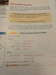 g solving radical equations section 7