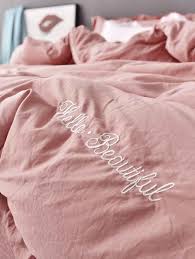 Letter Embroidery Ruffle Trim Sheet Set