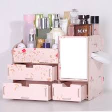 wooden diy makeup organizer cosmetic