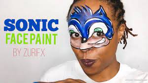 sonic the hedgehog face paint tutorial