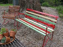 garden bench painted garden furniture
