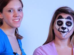 panda bear with face paint howcast