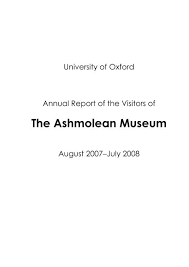 Director S Report The Ashmolean Museum