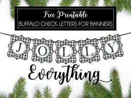 free printable buffalo check letters