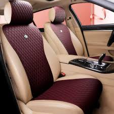 Wine Red Seat Covers Universal Leather