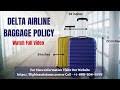 delta airlines bage policy
