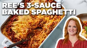 ree drummond s 3 sauce baked spaghetti