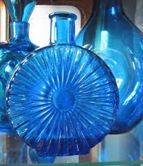 Blue Glass Vase Made In Italy