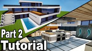 Crazy about a futuristic design? Minecraft Realistic Modern House Tutorial Part 2 Interior How To Build A House Youtube