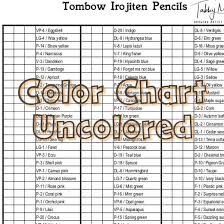 Tombow Irojiten Color Chart 90 Colors