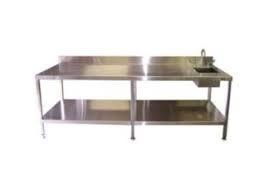 stainless steel chef prep table with