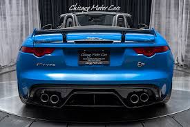 The gummy tires also return a shorter braking distance by three feet; Used 2017 Jaguar F Type Svr Carbon Fiber Package Rare Ultra Blue Paint Loaded For Sale Special Pricing Chicago Motor Cars Stock 17298