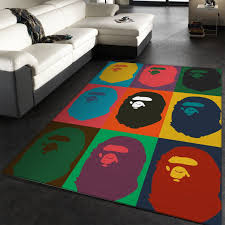 bape monkey hypebeast area rugs living