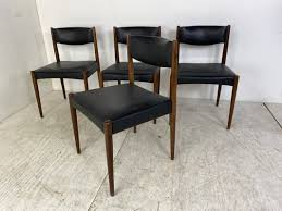 black vinyl dining chairs 1950s set