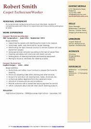 carpet technician resume sles
