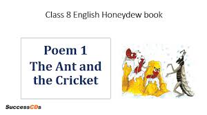 the ant and the cricket cl 8 poem