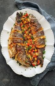 oven baked terranean branzino with