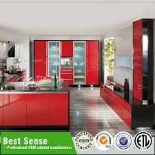 Red Kitchen Cabinet Glass Doors China