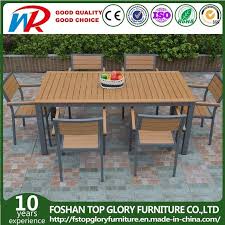 Hot Item Plastic Wood Dining Table And