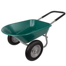 Dual Wheel Wheelbarrow Garden Cart