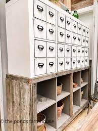 diy faux apothecary cabinet or card