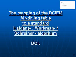 the mapping of the dciem air diving