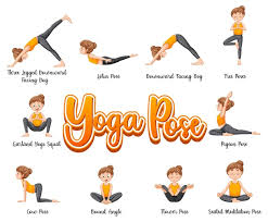 free vector set of yoga postures