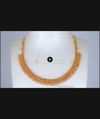 1 gram gold necklace design south indian jewelry nckn2553
