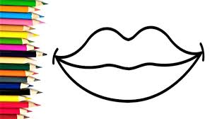 Explore 623989 free printable coloring pages for you can use our amazing online tool to color and edit the following printable lips coloring pages. How To Draw Heart Lips Coloring Pages For Kids Learn Colors And Drawing For Children Kidspencil Youtube