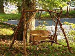 Oak Garden Swing Seat 2