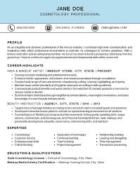 cosmetology resume exle hair makeup