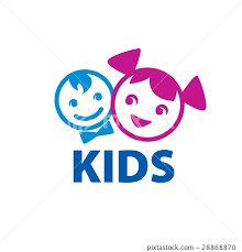 vector logo kids stock ilration