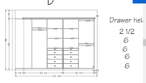 closet drawer height suggestions