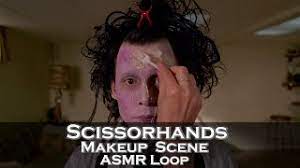 asmr loop scissorhands makeup scene