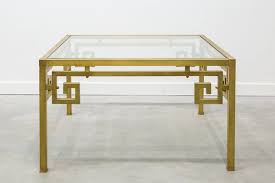 Golden Metal Glass Coffee Table