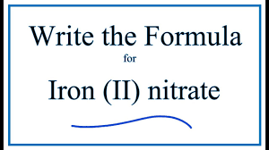 formula for iron ii nitrate