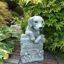 Welcome Sign Dog Beagle Garden Statue