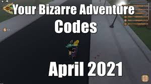 To activate any of the working codes above in your bizarre adventure you just need to get to the settings screen. Roblox Your Bizarre Adventure Codes April 2021 Youtube