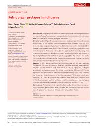 pdf pelvic organ prolapse in nulliparae