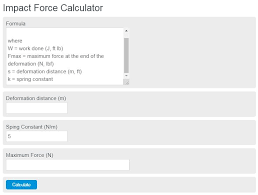 Impact Force Calculator Calculator Academy