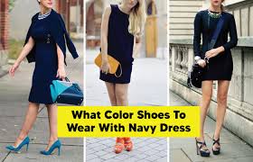 color shoes to wear with navy dress