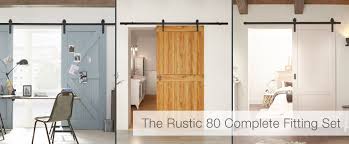 The Rustic 80 Sliding Door Fitting Set